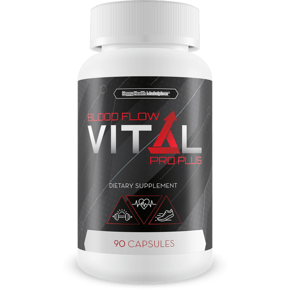 Blood Flow Vital Pro Plus - Improved Formula - Our Best Blood Flow Supplement for Men - Pressure Support - Mens Circulation Support - Natural Blood Flow Vasodilator Supplement for Men Blood Flow Care