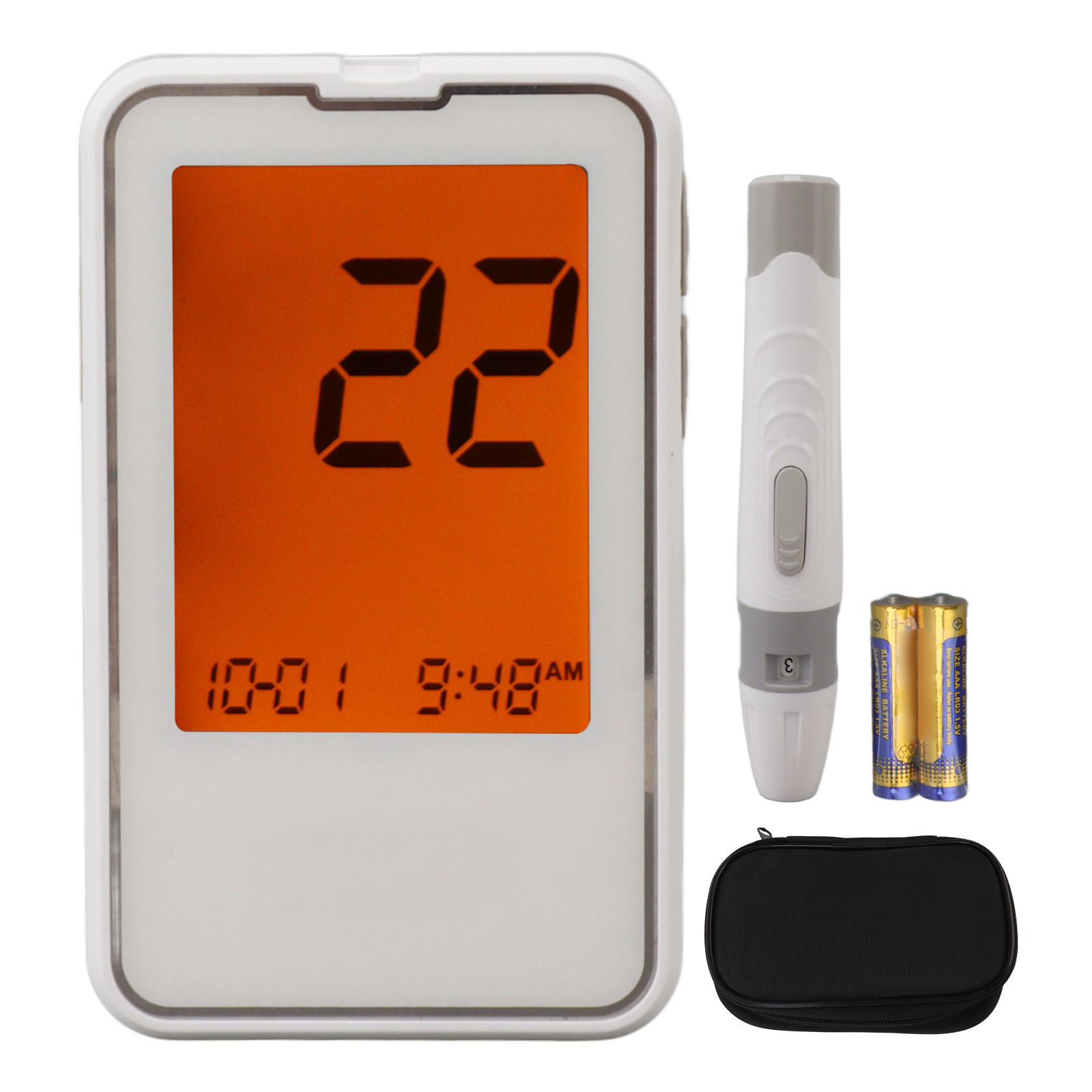 Blood Glucose Monitor Kit Automatic Return Strip 600MAH LCD Screen