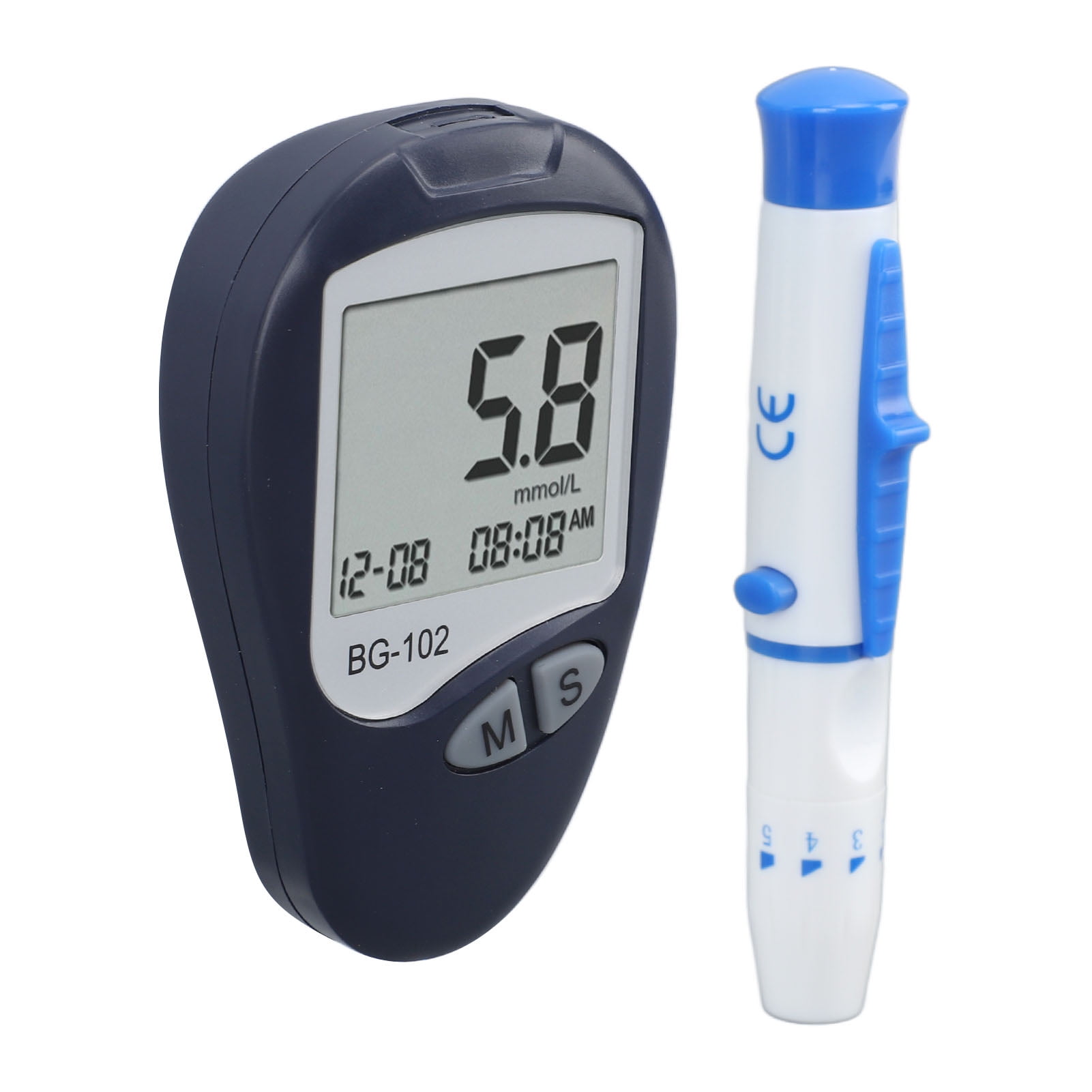 Blood Glucose Monitor Kit, Precise Measurement Blood Sugar Testing