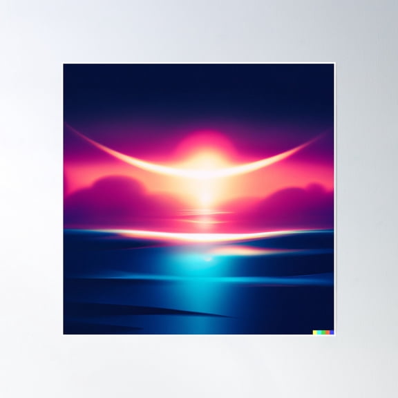 Blood Moon Lunar Space Eclipse In The Night Sky Poster Wall Art, Modern Wall Decor, 24x24 UNFRAMED