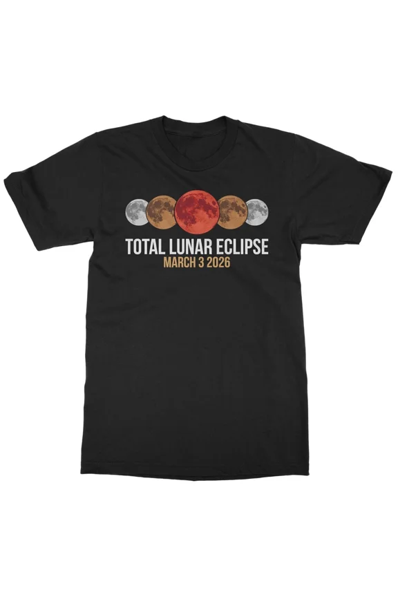 Blood Moon Total Lunar Eclipse March 3 2026 Unisex T-Shirt, S-5XL