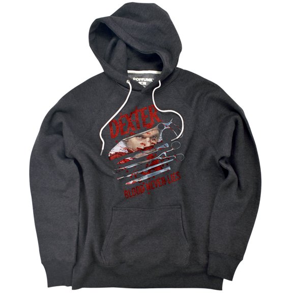 Blood Never Lies Unisex Adult Slim Fit Pull-Over Heather Hoodie, Charcoal, Small