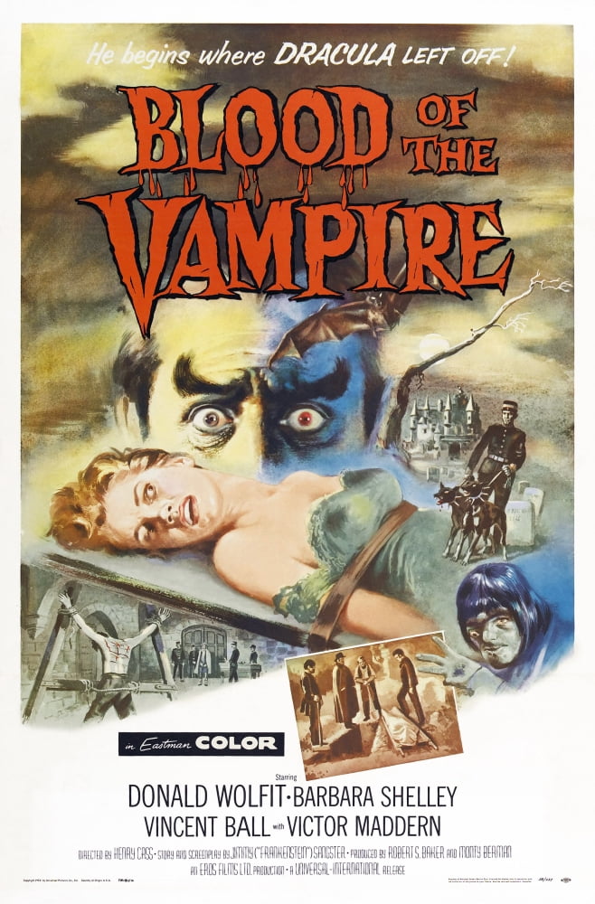 Blood Of The Vampire Canvas Art - (11 x 17)