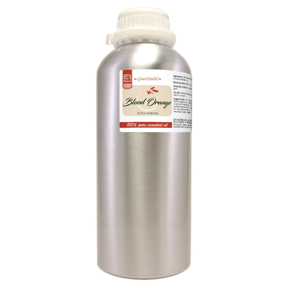 Blood Orange Essential Oil - 32 fl oz - Aluminum Bottle w/ Locking Cap - GreenHealth