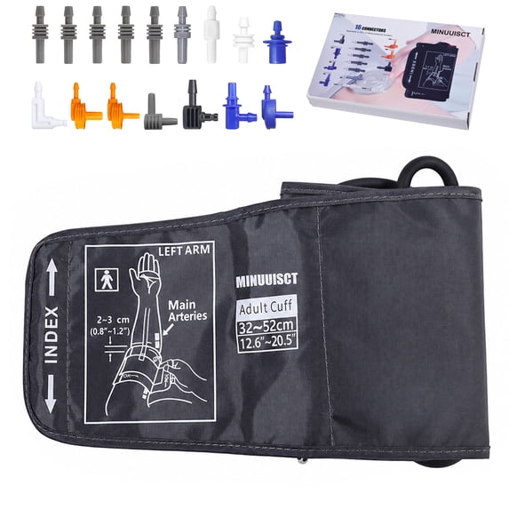Blood Pressure Cuff with 16 Connectors, Universal Compatible with Most Electronic Sphygmomanometers, Comfortable to Wear(12.6-20.5in)