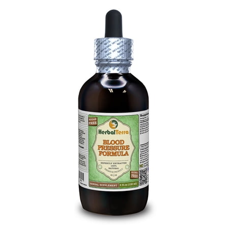 Blood Pressure Formula ALCOHOL-FREE, KETO Friendly, Absolutely Natural Expertly Extracted by Trusted HerbalTerra brand Liquid Extract. Proudly made in USA. Glycerite 4 Fl.Oz