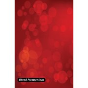 Blood Pressure Log Blurred red bokeh cover Paperback