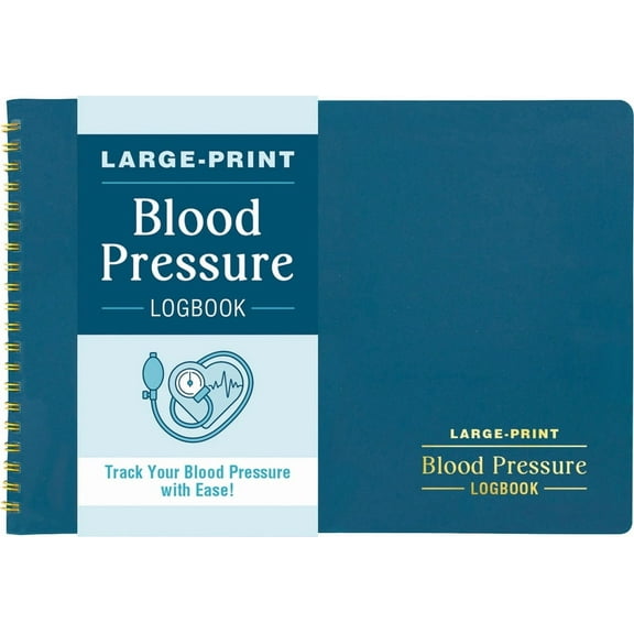 Blood Pressure Logbook (Large Print for Easy Record Keeping), (Spiral-Bound)