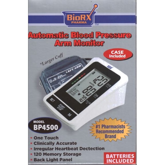 Blood Pressure Monitor - Arm Type, Quiet Inflation Method, Backlight Display - 1 Size Fits Most Cuff - Accurate and Portable by Sponix BioRx