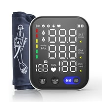 Blood Pressure Monitor - Automatic Upper Arm Blood Pressure Monitors for Home Use with Adjustable Cuff & Digital LED Display & 2×120 Sets Memory