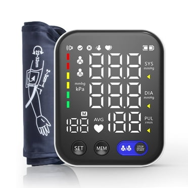 Blood Pressure Monitor - Automatic Upper Arm Blood Pressure Monitors for Home Use with Adjustable Cuff & Digital LED Display & 2×120 Sets Memory