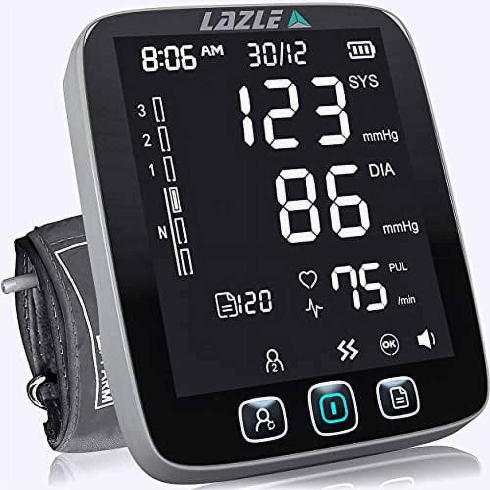 Blood Pressure Monitor Kit LED Automatic Digital Memory Case Adjustable Cuff  
