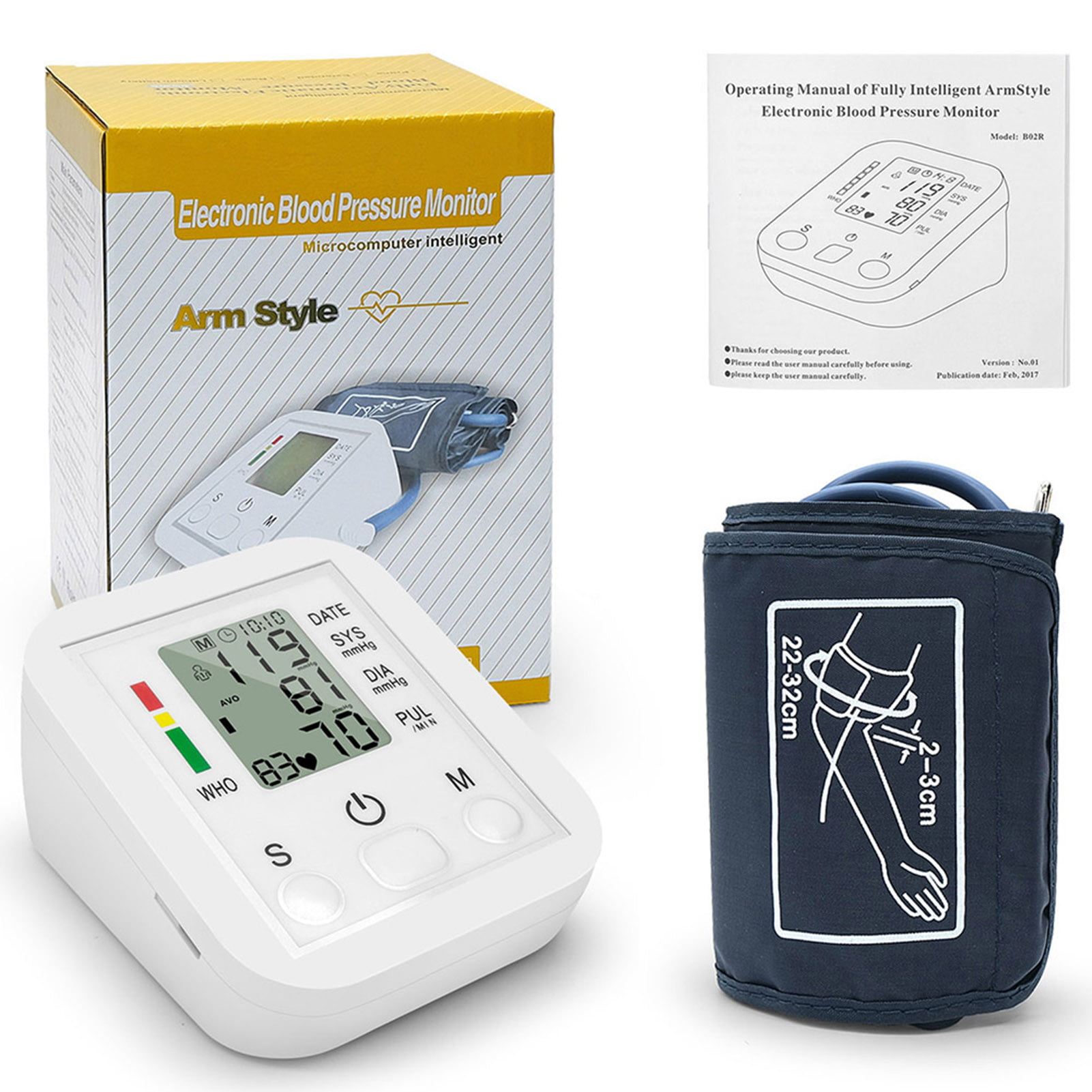 Professional Arm Sphygmomanometers, Home Health Care Digital Lcd
