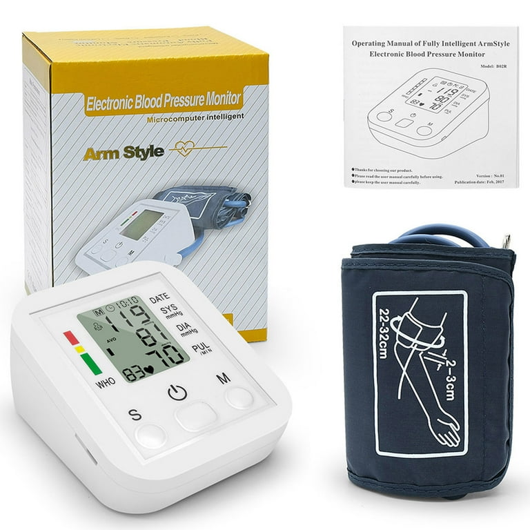 Blood Pressure Monitor Portable Household Arm Band Type Sphygmomanometer LCD Display Accurate Measurement Walmart