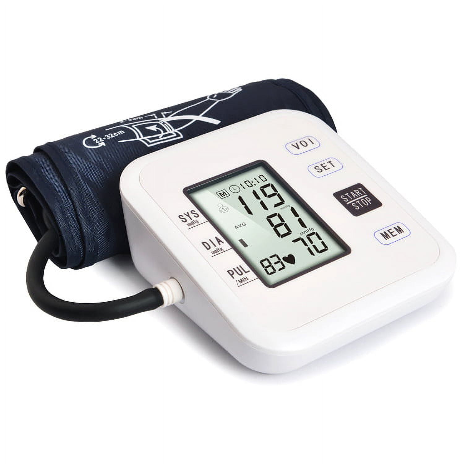 Meraw Bluetooth Blood Pressure Machine, High Accuracy Blood Pressure Cuff  Arm 8.7-16.5' with Irregular Heartbeat Monitoring, Unlimited Memories in  APP, 4 AAA Batteries