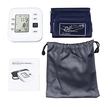 Blood Pressure Monitor, Upper Arm Blood Pressure Monitor 0 to 280mmHg Automatic Large Screen Display Digital BP Gauge for Home Use Large Backlit Screen