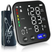 Blood Pressure Monitor Upper Arm Blood Pressure Monitors for Home Use BP Machine with 2x120 Reading Memory Adjustable Arm Cuff 8.7-15.7 Large Display with LED Background Light Storage Bag