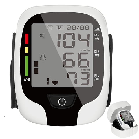 Blood Pressure Monitors - BDUN Automatic Blood Pressure Machine Wrist BP Monitor Cuff with Heart Rate, Memory and Carrying Case