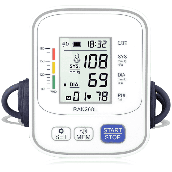Blood Pressure Monitors for Home Use: Voice Blood Pressure Machine Upper Arm with Large Wide Cuff Automatic Digital BP Machine LCD Screen, 2*99 Memory