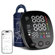 Bluetooth Blood Pressure Monitor for Home Use & Upper Arm Blood Pressure Cuff - BP Machine with 2x120 Reading Memory Adjustable Arm Cuff 8.6-16.5 - Compatible for iOS & Android Devices