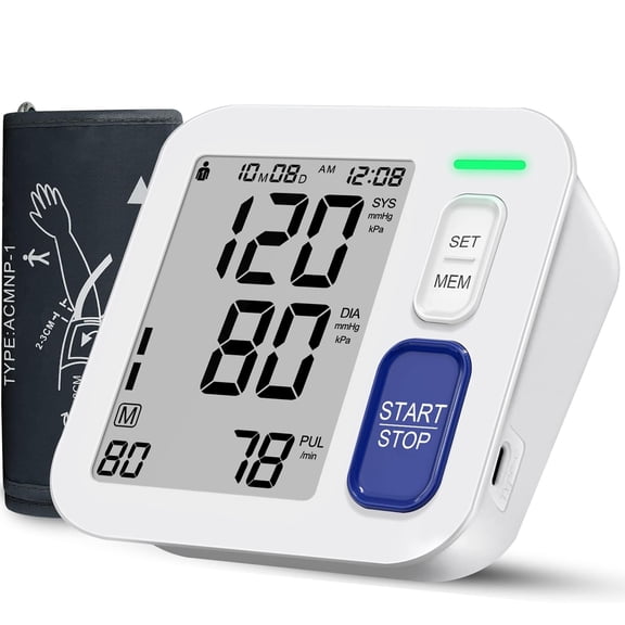 Blood Pressure Monitors for Home Use, Large Blood Pressure Cuff Upper Arm, Oversized Operation Button &Large Backlit LCD
