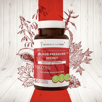 Secrets of the Tribe Blood Pressure Secret Capsules Dietary Supplement, Natural Herb Blend, Made from Hawthorn, Celery, Cardamom, Motherwort, Oats Straw, Cayenne 60 Count
