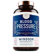 Blood Pressure Support Supplement - Green Tea, Hibiscus, Hawthorn, Garlic - Blood Pressure Vitamin, Mineral and Activated Naturals - 3 Month Supply, 90 Capsules