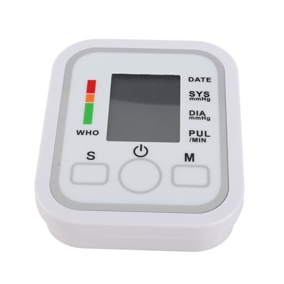 Blood Pressure Tester LCD Display Precise Measuring Portable Armband Monitor with Time Setting Function