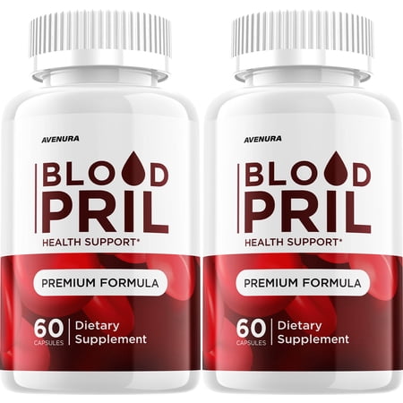 Blood Pril Capsules – BloodPril Pills Natural Blend Advanced Formula for Health Support, 2 Pack, 120 Capsules