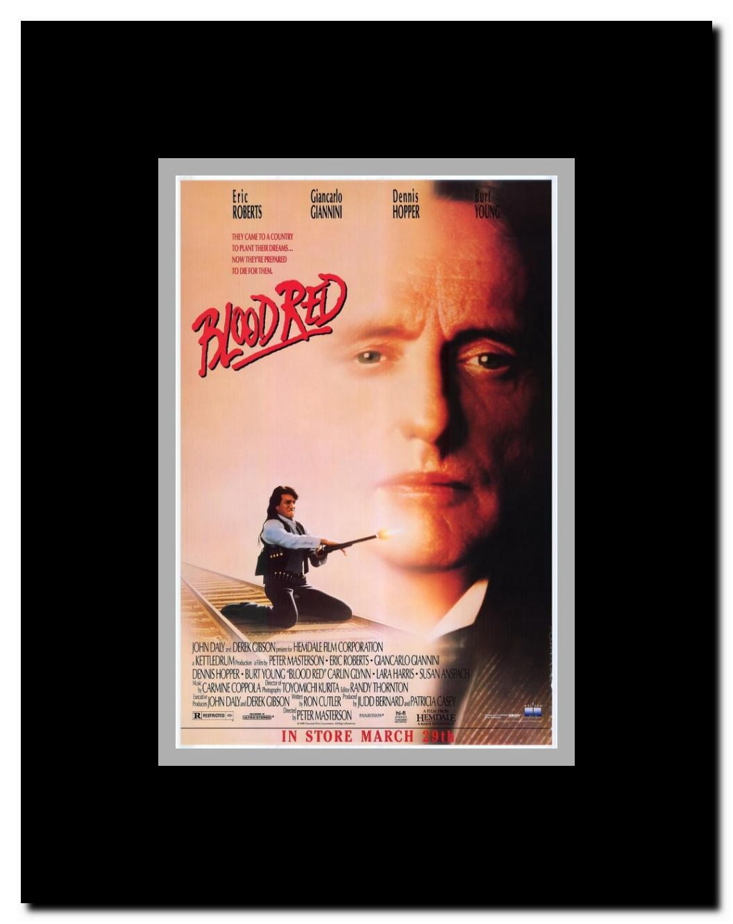 Blood Red Framed Movie Poster