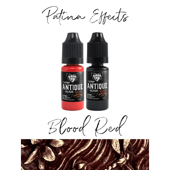 Blood Red Patina Effects Kit (2pcs), Antique Glaze, Jewelry Craft, Multi-surface