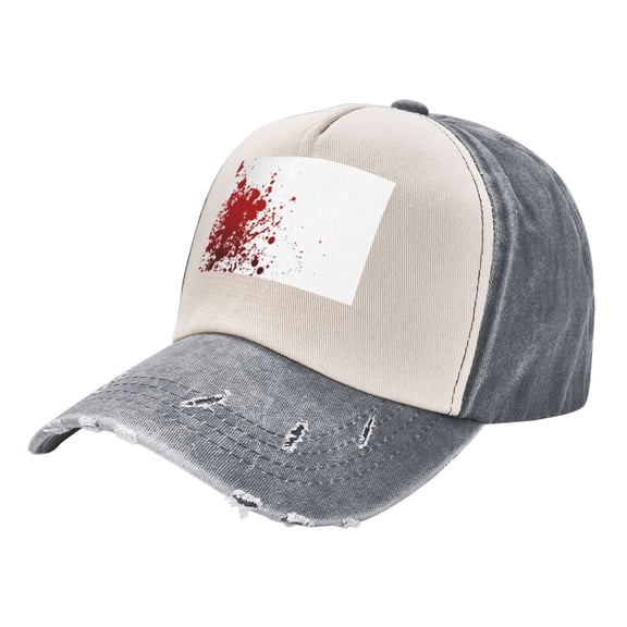 Blood Splatter Distressed Baseball Cap Dad Hats for Men Women Vintage Trucker Hat Low Profile Ball Caps