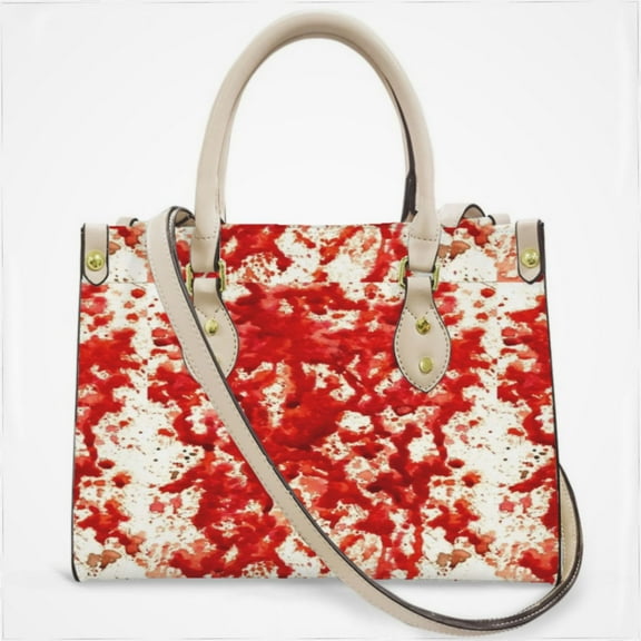 Blood Splatter Graphic Cross Body Bags For Women Small Leather Female Handbags Fashion Top-Handle Totes
