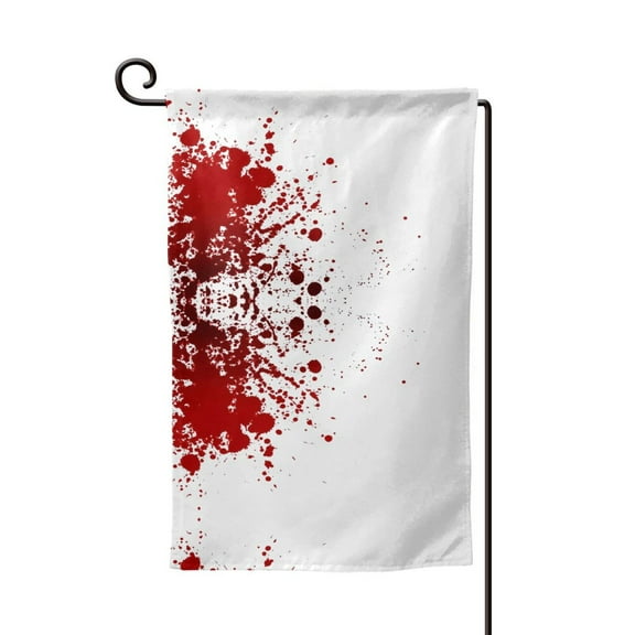 Blood-Splatter-Pattern Garden Flag Vertical Double Sided Yard Outdoor Decoration 12.5 x 18 Inch Square