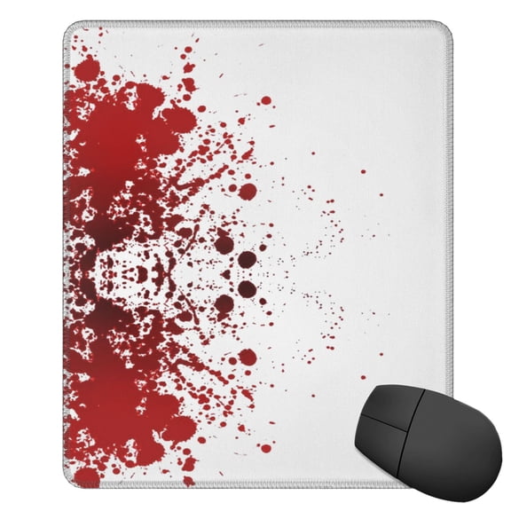 Blood-Splatter-Pattern Mousepad Non-Slip Rubber Base Mouse Mat For Office Home 11.8×9.8inches