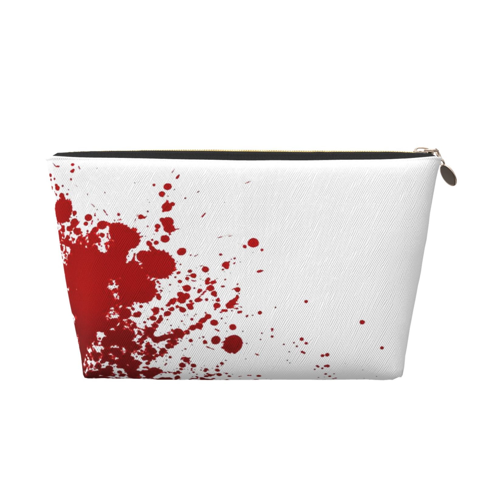 Blood Splatter Small Purse Organizer Zipper Cosmetic Handbag Tote Pouch
