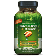 Irwin Naturals Blood Sugar Balance Berberine-Body + Fat Burner – 56 Liquid Soft-Gels