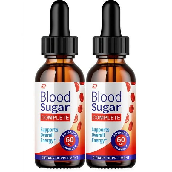 Blood Sugar Complete Drops Healthy Formula - Maximum Strength BloodSugar Complete Liquid Drops, Blood SugarComplete Drops Reviews, 2 Pack, 2 Month Supply