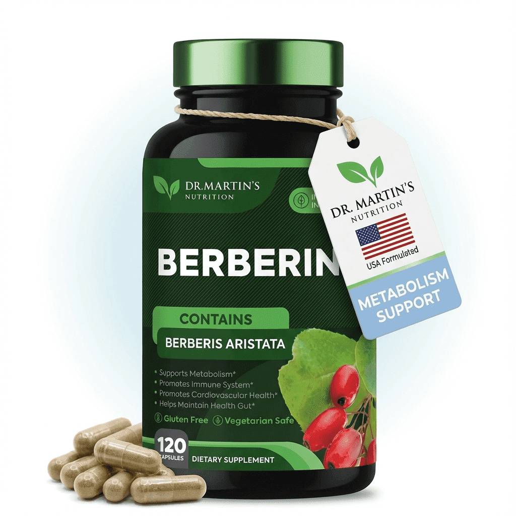 Blood Sugar Support | 1200mg Berberine Supplement | For Glucose Metabolism, Gut & Liver Health | Weight Management, Immune System & Cardiovascular Health 120 Capsules