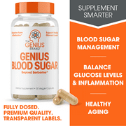 Blood Sugar Support Supplement Berberine Insulin Sensitivity & Reduced Glucose, Genius Blood Sugar by the Genius Brand