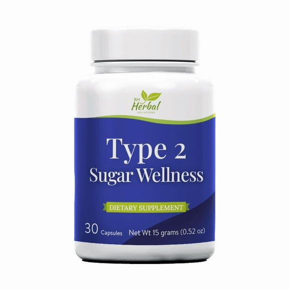 Blood Sugar Wellness Natural Herbal Supplement for Type 2 Metabolic Support