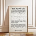 thumbnail image 1 of Blood Sweat Tears Quote Wall Art Print, Unframed Paper Poster 11x14in, 1 of 4