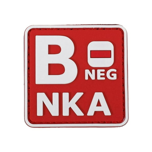 Blood Type  POS NKA Medical PVC Patch, 3D Rubber, Noctilucent