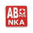 thumbnail image 1 of Blood Type  POS NKA Medical PVC Patch, 3D Rubber, Noctilucent, 1 of 4