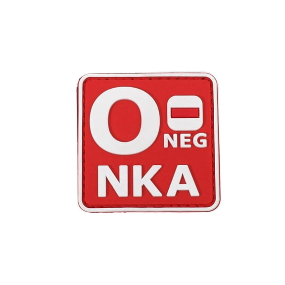 Blood Type  POS NKA Medical PVC Patch, 3D Rubber, Noctilucent