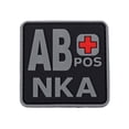 thumbnail image 1 of Blood Type  POS NKA Medical PVC Patch, 3D Rubber, Noctilucent, 1 of 5