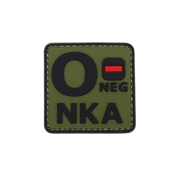 Blood Type  POS NKA Medical PVC Patch, 3D Rubber, Noctilucent