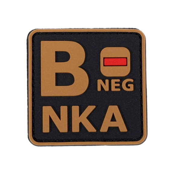 Blood Type POS NKA Medical PVC Patch, 3D Rubber, Noctilucent