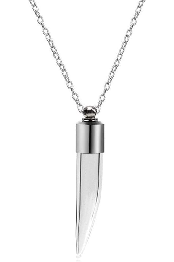 Blood Vial Necklace Stainless Steel Glass Star Vial Lanugo Bottle Cremation Urn Pendant Necklace for Women Keepsake Memorial Jewelry[n499]