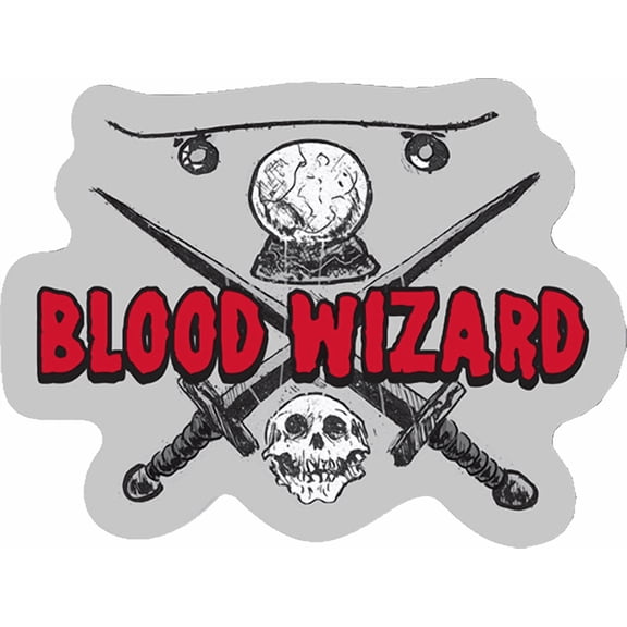 Blood WizardSwords Decal Grey Single